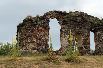 Remains of wall in G&uuml;ssing Castle, Burgenland, Austria