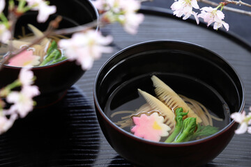 さくら素麺のお吸い物