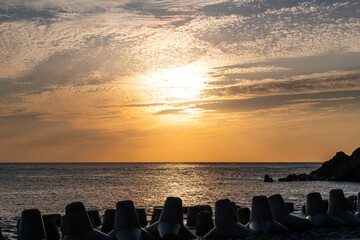 sunset at the seaside of Ulleungdo Island