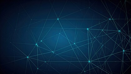 Obraz premium Abstract Geometric Design With Glowing Teal Dots