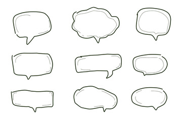 Group of bubble text with copy space  .eps