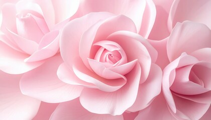 Close Up Pink Rose Petals