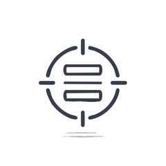 Obraz premium Equality Target Icon Symbolizing Focus on Inclusion and Equal Rights Aiming for Social Justice Balance