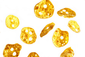 set of golden easter eggs