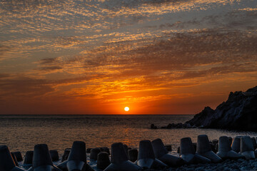 sunset at the seaside of Ulleungdo Island