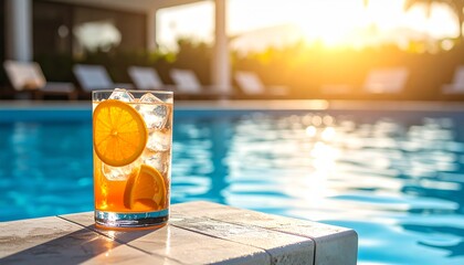 Refreshing Summer Cocktail by the Pool