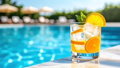 Colorful Summer Beverage for Mockup Design