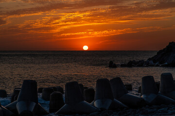sunset at the seaside of Ulleungdo Island