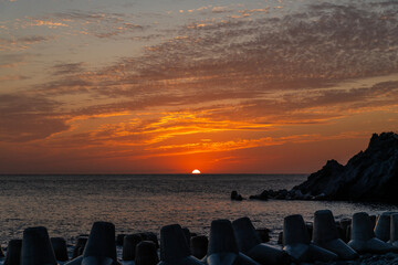 sunset at the seaside of Ulleungdo Island