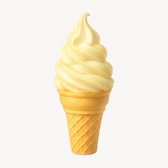 Delicious creamy vanilla cone