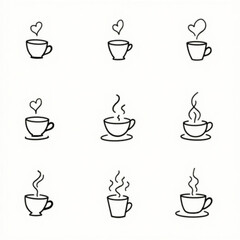 coffe with cup logo vector desgine