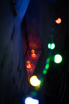  candle light in the winter night