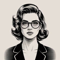 woman with glasses