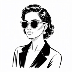 Fashionable woman with stylish sun glass