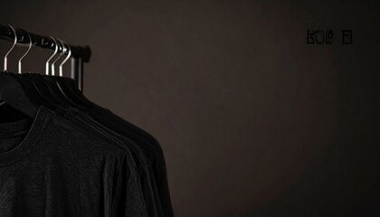 Black t-shirts with copy space