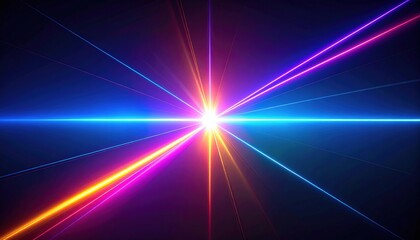 Colorful Light Rays And Explosion Abstract Design