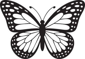 Elegant butterfly with patterned wings for nature-themed designs and creative projects now available for licensing