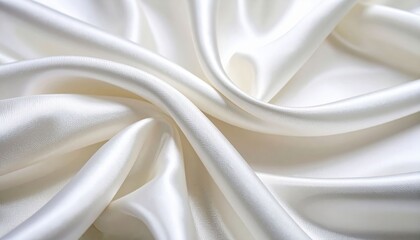 Soft White Silk Fabric Texture