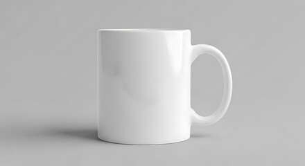 Fototapeta premium White mug mockup in flat background