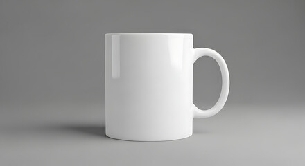 Fototapeta premium White mug mockup in flat background