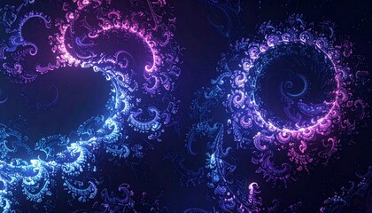 An abstract computer generated fractal design. A fractal is a never-ending pattern. 