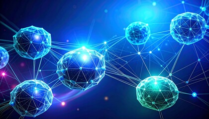 Obraz premium Cyber big data flow. Blockchain data fields. Network line connect stream.