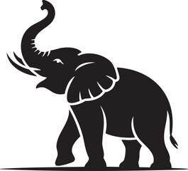 Majestic elephant silhouette illustration for branding, logo design, or exotic themed projects
