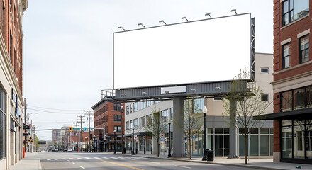 Obraz premium Billboard blank on a highway for advertisement