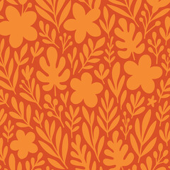 Exotic hand drawn flowers, pattern with floral for fabric, textiles, clothing, wrapping paper, cover, banner, home decor, abstract background. Vector illustration.