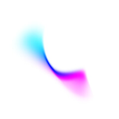 Vibrant abstract blue pink color blurry gradient shape isolated on transparent background, smooth glowing light texture for brochure banner header poster cover wallpaper backdrop design