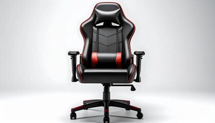 Modern comfortable gaming chair isolated on white background
