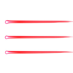 Obraz premium Professional Set of Red Laser Lines Isolated on White Background for Precision and Measurement