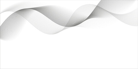 Abstract luxury golden lines curve on dark background. Minimal style concept. Vector illustration