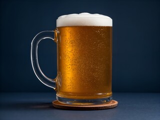 Beer Glass on a Muted Background