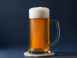 Beer Glass on a Muted Background