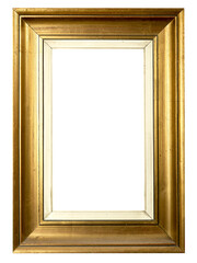 Vintage picture frame with ornate golden classic decorative border