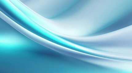 Naklejka premium Futuristic glowing cyan gradient lines on white background, modern abstract design for tech presentations, website headers, and digital advertising