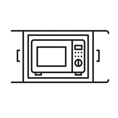 Obraz premium Microwave Oven Line Icon
