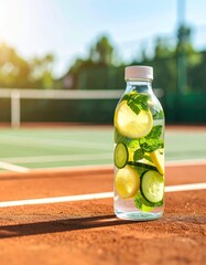 Minimalist Fruit-Infused Water with Soft Morning Light