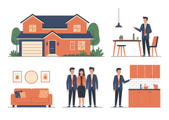 Real Estate Showcase: Modern Home Interior and Exterior Views