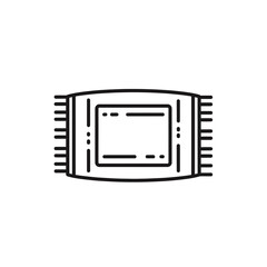 Obraz premium CPU microprocessor chip line icon