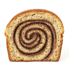 Fototapeta premium Slice of Swirled Cinnamon Bread