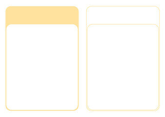 黄色のタブ付きの四角いフレームセット