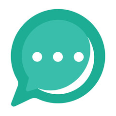 Chat bubble icon isolated on white background for online communication