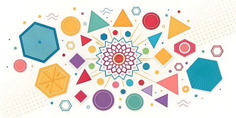 seamless pattern with colorful flowers