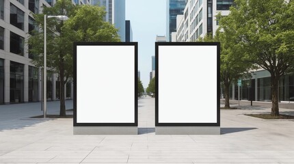 Blank street billboard poster vertical