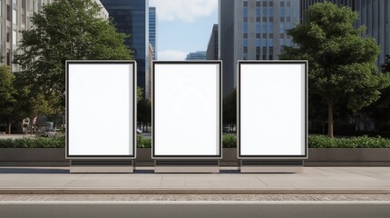 Blank street billboard poster vertical