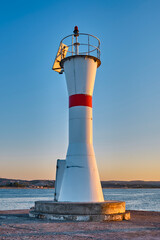 Lighthouse on the Black Sea embankment in Sile
