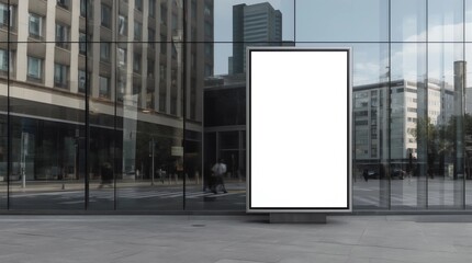 Blank street billboard poster vertical