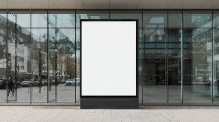 Blank street billboard poster vertical